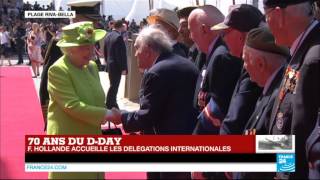 70 ans du DDay  larrivée de la Reine dAngleterre Elizabeth II [upl. by Bhatt]