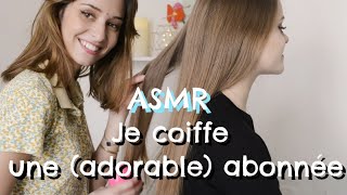 ASMR FRANÇAIS  Je coiffe une abonnée ❤️ brushing spray tapping scratching [upl. by Sully]