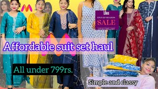 Affordable kurta sets haul 👗 Myntra libas sets all under799rs✨akshustyleandtips4 [upl. by Albert301]