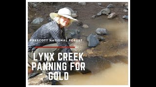 Panning for Gold at the Lynx Creek Recreation Area Prescott National Forest Arizona [upl. by Ydissak]