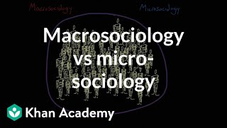 Macrosociology vs microsociology  Society and Culture  MCAT  Khan Academy [upl. by Koziarz]