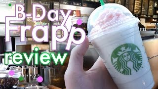 Starbucks Birthday Cake Frappuccino Review  Vlog 17 [upl. by Einneg]