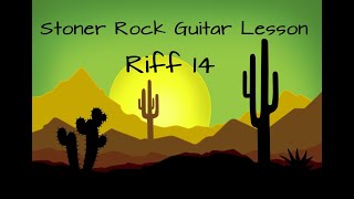 Stoner Rock Guitar Lesson  Riff 14  Space Rock Outro Riff [upl. by Aramit]