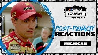 Joey Logano reacts to hisAustin Dillons penalties postRichmond  NASCAR  Full interview [upl. by Rowell650]