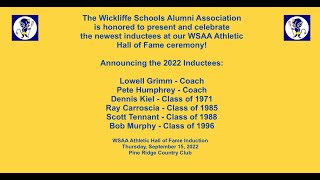 Wickliffe Schools Alumni Association Athletic Hall of Fame 2022 Induction [upl. by Rehsa]