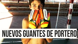 HUGO PRACTICA TIROS DESDE LARGA DISTANCIA  UNBOXING NUEVOS GUANTES DE PORTERO REUSCH COLOR ATTACK [upl. by Joyan839]