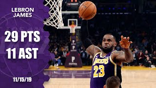 LeBron James dunks all over Nemanja Bjelica in Lakers vs Kings  201920 NBA Highlights [upl. by Tiga699]