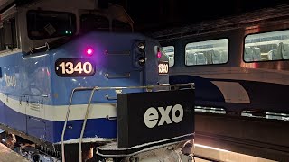 Exo Mascouche train line ride from Gare Centrale to Sauvé station  a walk to Sauvé metro station 🚃 [upl. by Acimehs448]