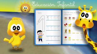 Cuaderno de Educación Infantil para niños de 3 y 4 años Grafomotricidad Números [upl. by Bruis]