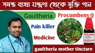 Gaultheria Q homeopathic medicine  gaultheria homoeopathic medicine  gaultheria procumbens [upl. by Aseretairam]