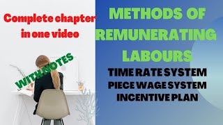 Methods of Remuneration I Methods of labour Remuneration [upl. by Atnauqal]