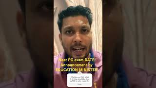 neet pg exam date 2024 Education Minister statement on neet pg 2024 exam dateneet pg expected date [upl. by Toney]