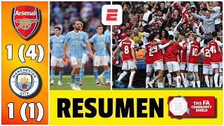 ARSENAL le robó el título a Manchester City con empate épico y dominio en penales  Community Shield [upl. by Nodnarg]