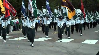 MSUs Spartan Marching Band  Parade to Spartan Stadium [upl. by Annayi]