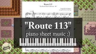 quotRoute 113quot from quotPokémon RSEquot  Piano Sheet Music D [upl. by Aliuqat]