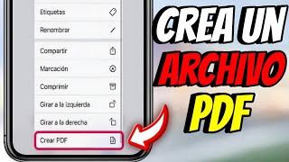 Como CREAR UN ARCHIVO PDF desde tu Samsung  SIN APP [upl. by Nale523]