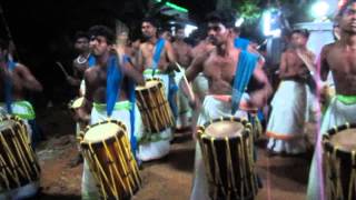 Sinkari Melam  kerala chenda melam with dance  kerala drums music [upl. by Nadab]