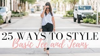 How To Style Jeans And A TShirt  25 Everyday Outfit Ideas  LuxMommy [upl. by Ramsden]