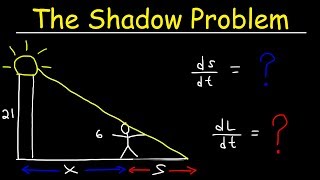 Related Rates  The Shadow Problem [upl. by Nodnorb]