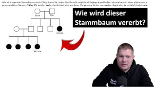 ABITRAINING  Stammbaumanalyse 1 Wie wird dieser Stammbaum vererbt [upl. by Jensen]