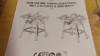 HBM 250 mm zaagtafel 1 [upl. by Tlevesor]