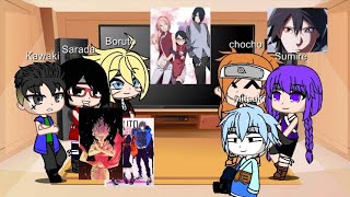 Boruto and his friends react to Sakura Sasuke and Sasusaku family [upl. by Kcinemod]