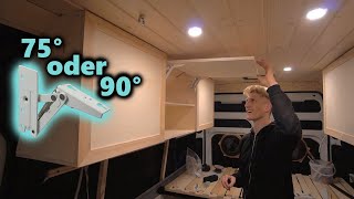 Die BESTEN Scharniere für Hängeschränke im Camper Van  So gehts nach einigen Fails 😂 [upl. by Ahsekam]