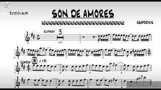 SON DE AMORES PARTITURA PARA SAX ALTO [upl. by Yras]