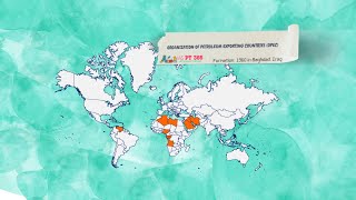 OPEC 3D Map  ORGANIZATION OF PETROLEUM EXPORTING COUNTRIES  Gabon Flag  3D world Map of OPEC [upl. by Asuncion]