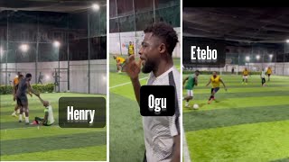 Super Eagles Etebo Onyekuru amp Ogu team up in 5 a Side [upl. by Babbette]