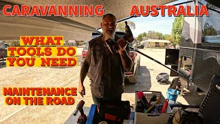 Tools for caravan maintenance on the road  off road caravanning Australia [upl. by Aihsaei787]