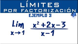 Solución de límites por factorización  Ejemplo 3 [upl. by Ariajaj67]