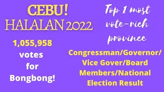 Cebu Halalan 2022 Result of Election in Cebuthe Number One Most VoteRich Province [upl. by Bubb32]