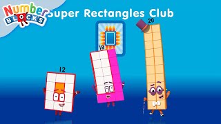 Super Rectangles Club 🟥  Learn to count  Numberblocks Full Episodes  Maths for Kids [upl. by Eenhat]