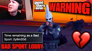 I GOT LOCKED IN A BAD SPORT LOBBY in GTA Online💔 i called rockstar games [upl. by Raknahs302]