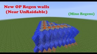 Minecraft  New Unraidable Regen wall Design Mino Regen walls [upl. by Relyhs]