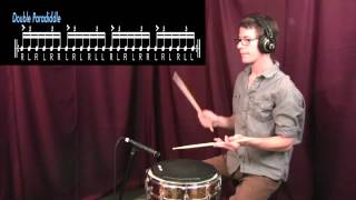 Drum Tutorial Paradiddle Double Paradiddle Triple Paradiddle and Single Paradiddlediddle [upl. by Anaiuq384]