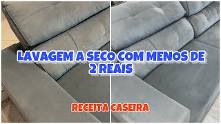 LIMPAMOS NOSSO SOFÁ COM MENOS DE 2 REAIS 😱  LAVAGEM A SECO CASEIRA [upl. by Alemrac711]