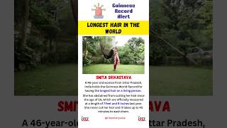 Longest hair in the world on living person  Guinness world record facts guinnessworldrecords [upl. by Harikahs]