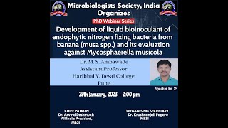 Development of liquid bioinoculant of endophytic nitrogen fixing bacteria from banana Musa spp [upl. by Parhe]