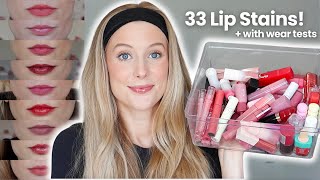 I Tried 33 of the Most Popular Lip Stains amp Tints And Found The Best Ultimate Lip Stain Showdown [upl. by Nnylahs]