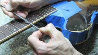 Ultimate Fret End File  fix sharp fret ends fret sprout  fret leveling guitar setup luthier [upl. by Karylin748]