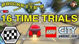 ALL 16 Time Trials  Car Races for 16 Vehicles in LEGO City Undercover [upl. by Ardnuahs104]