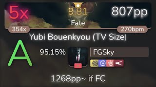 🔔 981⭐ FGSky  Nogizaka46  Yubi Bouenkyou TV Size Fate HDDTHRFL 9515 807pp 5❌  osu [upl. by Doner]