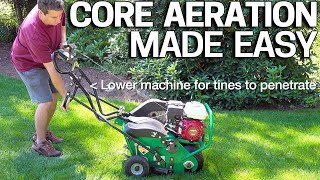 How To Aerate your Lawn EASY  CORE AERATION [upl. by Iormina669]