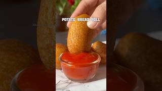 Trending recipe of potato bread roll shorts crispy recipe bread samosa [upl. by Norab]