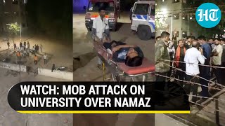 Gujarat Mob Attack On Foreign Students Over Namaz In University Hostel 5 Injured Accused Booked [upl. by Laenej]