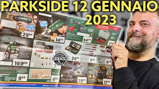 Volantino Parkside Lidl fai da te 12 gennaio 2023 Banco sega Pistola termica Avvitatore elettrico [upl. by Nnalyrehs420]