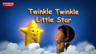 Twinkle Twinkle Little Star  Full Nursery Rhyme With Lyrics  Lullaby For Kids [upl. by Elleina]