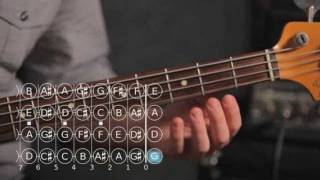 How to Play an A Minor Scale  Bass Guitar [upl. by Ardnoid495]